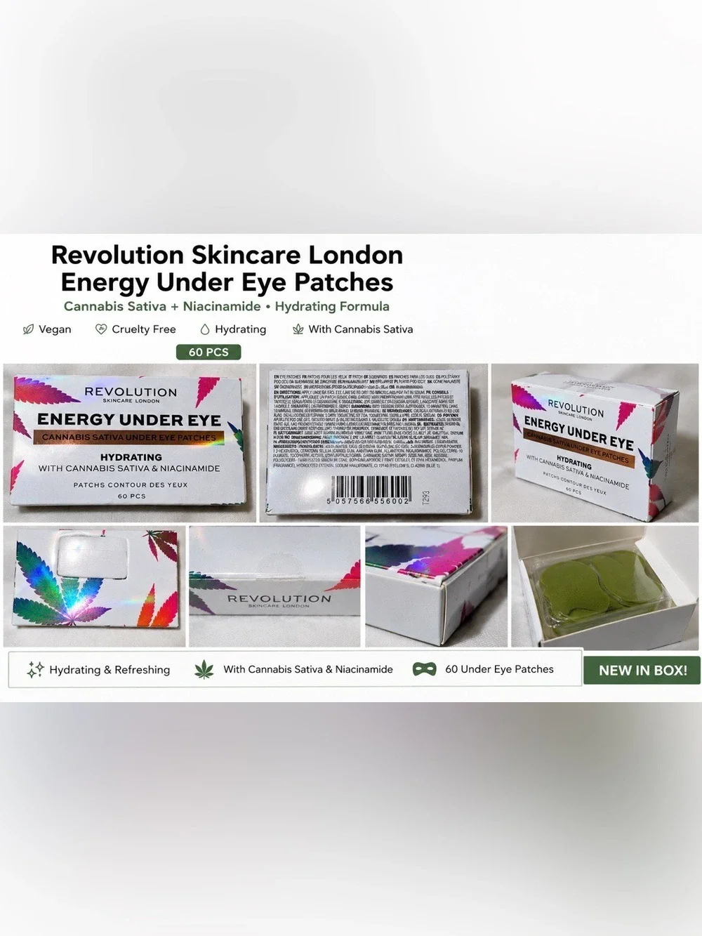 Revolution Skincare London Energy Under Eye Cannabis Sativa Hydrating Eye 60 pc